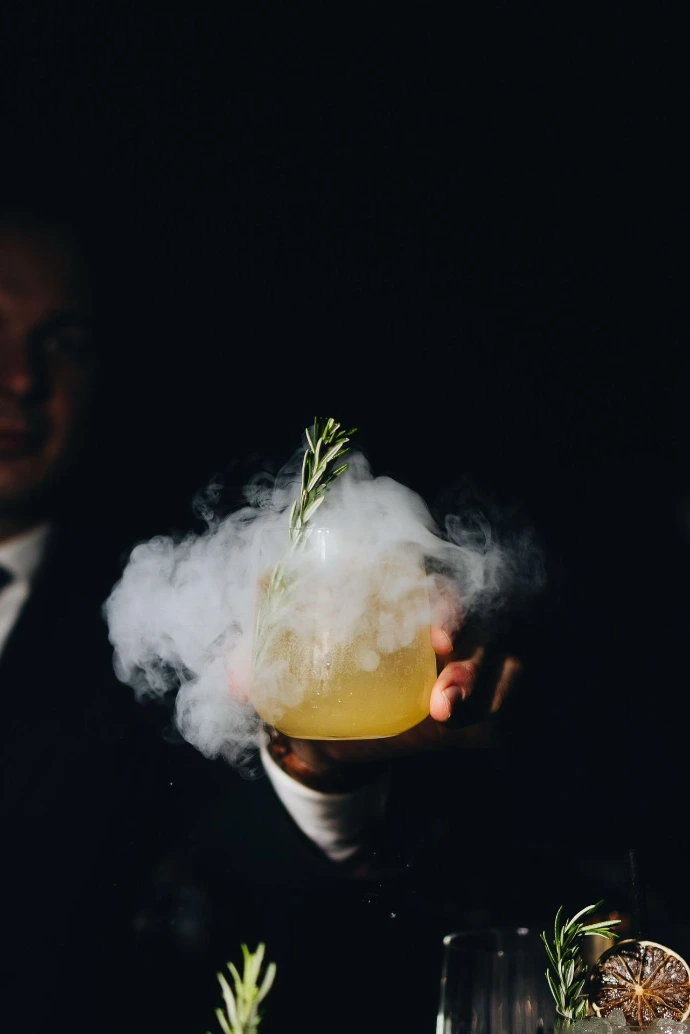 Cocktail met smoke van flavour blaster